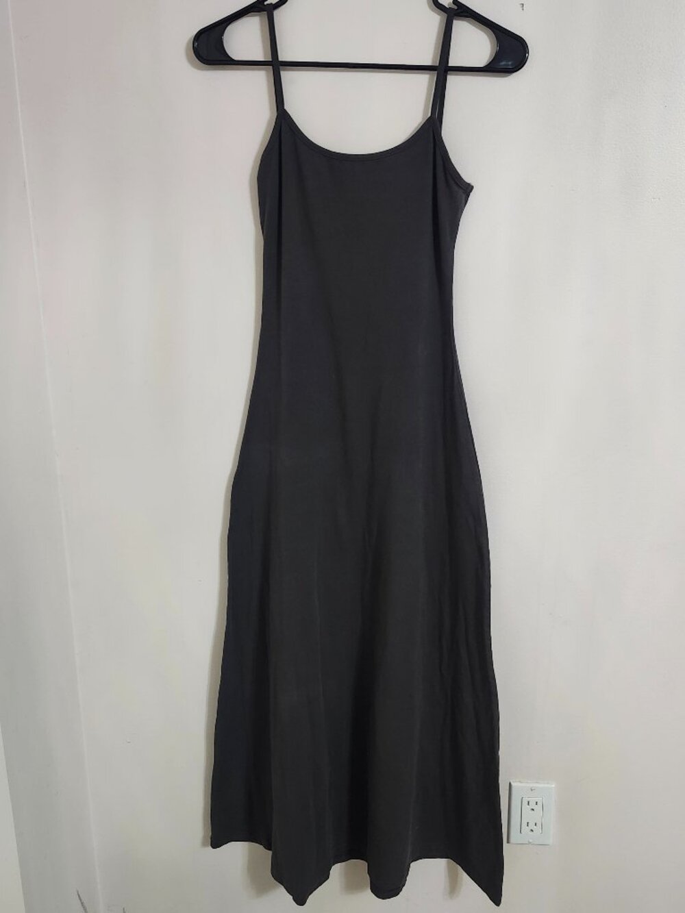 Charcoal Grey Maxi Slip Dress | size S